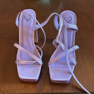Purple rhinestone heels 💜 - windsor - worn once - women’s size 8